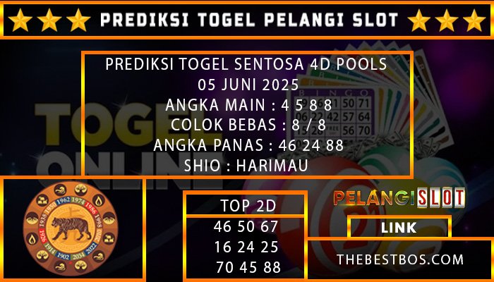 PREDIKSI TOGEL SENTOSA 4D POOLS 05 JUNI 2025