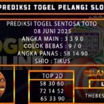 PREDIKSI TOGEL SENTOSA TOTO 08 JUNI 2025