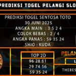 PREDIKSI TOGEL SENTOSA TOTO 30 JUNI 2025