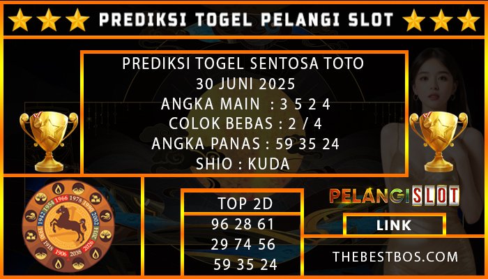 PREDIKSI TOGEL SENTOSA TOTO 30 JUNI 2025
