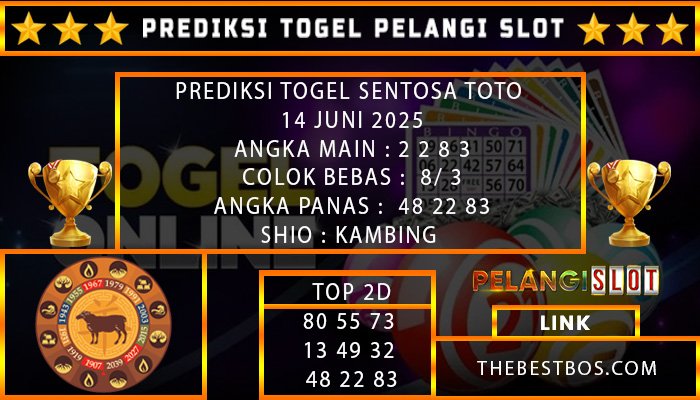 PREDIKSI TOGEL SENTOSA TOTO 14 JUNI 2025