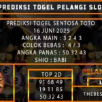 PREDIKSI TOGEL SENTOSA TOTO 16 JUNI 2025