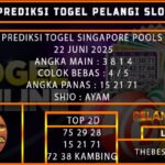 PREDIKSI TOGEL SINGAPORE POOLS 22 JUNI 2025