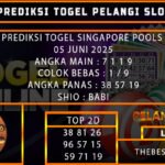 PREDIKSI TOGEL SINGAPORE POOLS 05 JUNI 2025