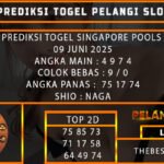 PREDIKSI TOGEL SINGAPORE POOLS 09 JUNI 2025