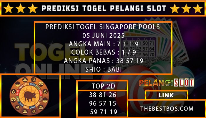 PREDIKSI TOGEL SINGAPORE POOLS 05 JUNI 2025