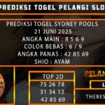 PREDIKSI TOGEL SYDNEY POOLS 21 JUNI 2025