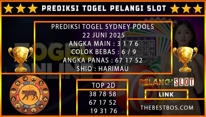 PREDIKSI TOGEL SYDNEY POOLS 22 JUNI 2025