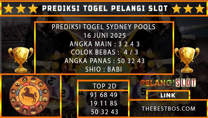 PREDIKSI TOGEL SYDNEY POOLS 16 JUNI 2025
