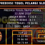 PREDIKSI TOGEL TAIPEI POOLS 22 JUNI 2025