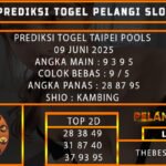 PREDIKSI TOGEL TAIPEI POOLS 09 JUNI 2025
