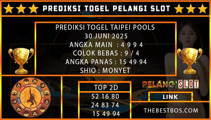 PREDIKSI TOGEL TAIPEI POOLS 30 JUNI 2025