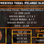 PREDIKSI TOGEL TRAVELOKA POOLS 13 JUNI 2025