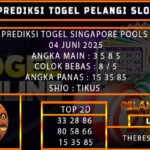 PREDIKSI TOGEL SINGAPORE POOLS 04 JUNI 2025