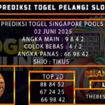 PREDIKSI TOGEL SINGAPORE POOLS 02 JUNI 2025