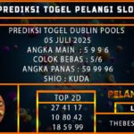 PREDIKSI TOGEL DUBLIN POOLS 05 JULI 2025