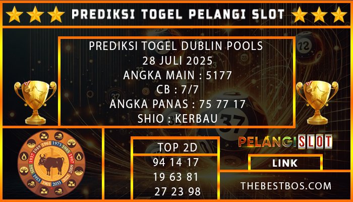 PREDIKSI TOGEL DUBLIN POOLS 28 JULI 2025