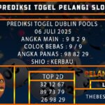 PREDIKSI TOGEL DUBLIN POOLS 06 JULI 2025