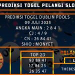 PREDIKSI TOGEL DUBLIN POOLS 09 JULI 2025