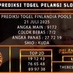 PREDIKSI TOGEL FINLANDIA POOLS 21 JULI 2025
