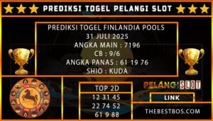 PREDIKSI TOGEL FINLANDIA POOLS 31 JULI 2025