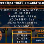 PREDIKSI TOGEL NEW GUINEA POOLS 06 JULI 2025