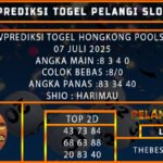 PREDIKSI TOGEL HONGKONG POOLS 07 JULI 2025