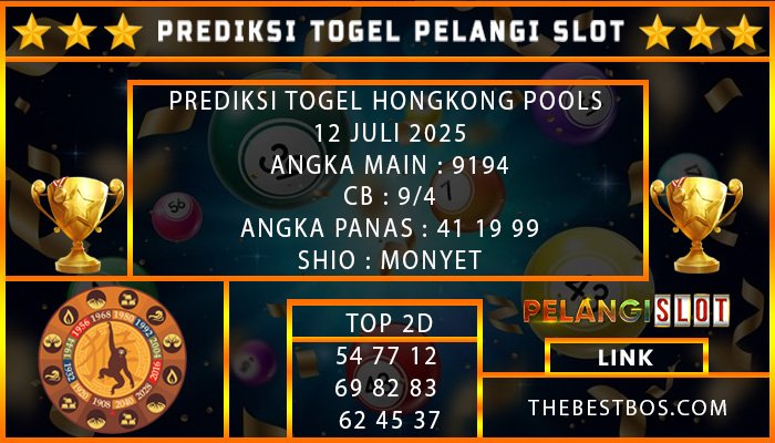 PREDIKSI TOGEL HONGKONG POOLS 12 JULI 2025