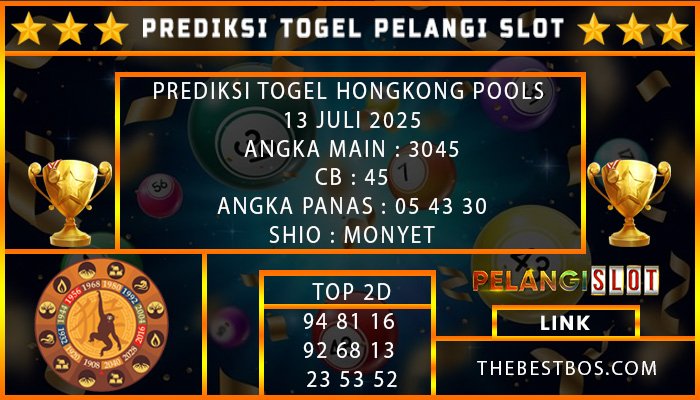 PREDIKSI TOGEL HONGKONG POOLS 13 JULI 2025