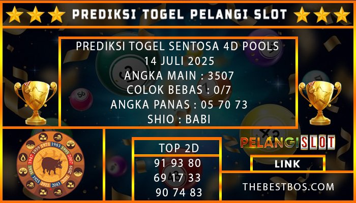 PREDIKSI TOGEL SENTOSA 4D POOLS 14 JULI 2025