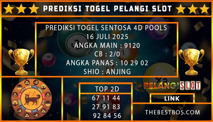 PREDIKSI TOGEL SENTOSA 4D POOLS 17 JULI 2025