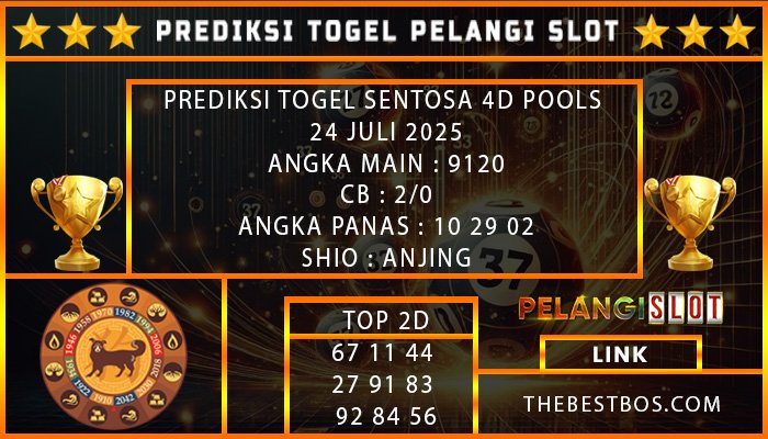 PREDIKSI TOGEL SENTOSA 4D POOLS 24 JULI 2025