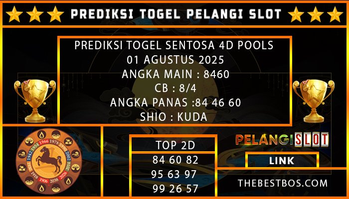 PREDIKSI TOGEL SENTOSA 4D POOLS 01 AGUSTUS 2025