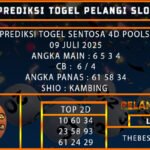 PREDIKSI TOGEL SENTOSA 4D POOLS 09 JULI 2025