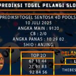 PREDIKSI TOGEL SENTOSA 4D POOLS 10 JULI 2025