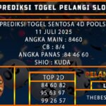 PREDIKSI TOGEL SENTOSA 4D POOLS 11 JULI 2025