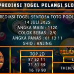PREDIKSI TOGEL SENTOSA TOTO POOLS 14 JULI 2025