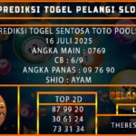 PREDIKSI TOGEL SENTOSA TOTO POOLS 17 JULI 2025