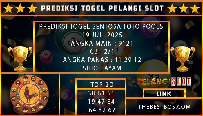 PREDIKSI TOGEL SENTOSA TOTO POOLS 19 JULI 2025