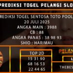 PREDIKSI TOGEL SENTOSA TOTO POOLS 20 JULI 2025