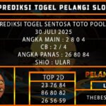 PREDIKSI TOGEL SENTOSA TOTO POOLS 30 JULI 2025
