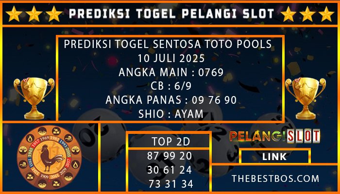 PREDIKSI TOGEL SENTOSA TOTO POOLS 10 JULI 2025