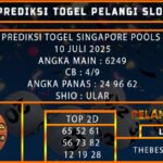 PREDIKSI TOGEL SINGAPORE POOLS 10 JULI 2025