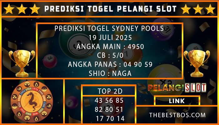 PREDIKSI TOGEL SYDNEY POOLS 19 JULI 2025