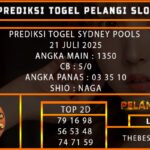 PREDIKSI TOGEL SYDNEY POOLS 21 JULI 2025