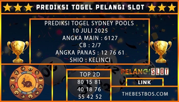 PREDIKSI TOGEL SYDNEY POOLS 10 JULI 2025