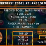 PREDIKSI TOGEL TAIPEI POOLS 13 JULI 2025