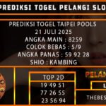 PREDIKSI TOGEL TAIPEI POOLS 21 JULI 2025