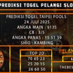PREDIKSI TOGEL TAIPEI POOLS 24 JULI 2025