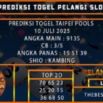 PREDIKSI TOGEL TAIPEI POOLS 10 JULI 2025